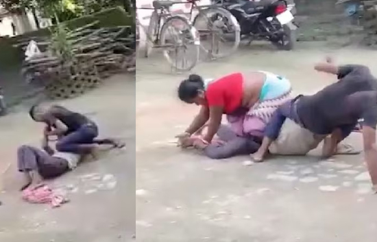 नशेड़ी देवर पर टूट पड़ी भाभी...भतीजे ने पकड़ा हाथ, छाती पर बैठकर डंडे से की पिटाई 