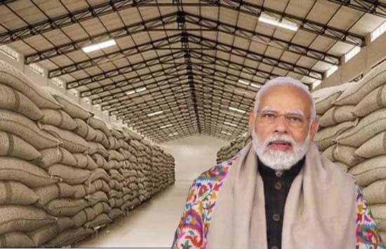 PM मोदी ने विश्व की सबसे बड़ी अन्न भंडारण योजना के गोदामों का किया उद्घाटन