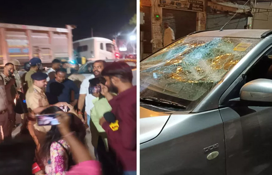 अमेठी : कांग्रेस दफ्तर के बाहर खड़ी गाड़ियों में तोड़फोड़,बीजेपी पर लगा हमले का आरोप  