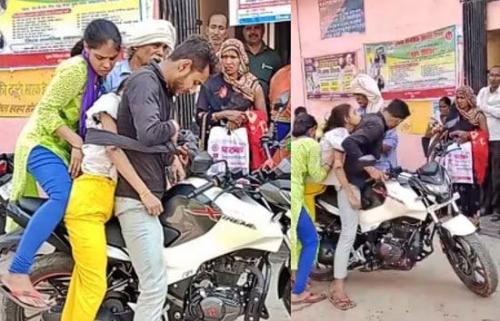दुपट्टे के सहारे बहन के शव को बाइक से घर लेकर पहुंचा भाई, वीडियो वायरल, लापरवाही या मर्जी!  उठे सवाल 