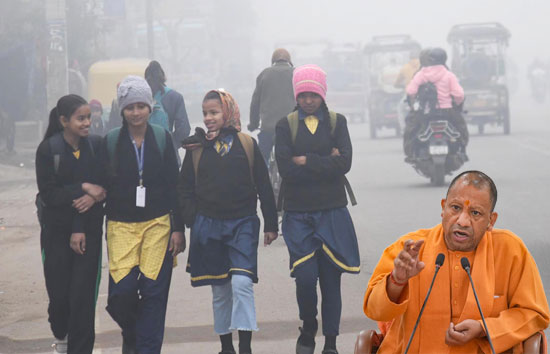 लखनऊ में बढ़ी गलन, मुख्यमंत्री योगी के आदेश के बाद 1 जनवरी तक सभी स्कूलों में छुट्टी