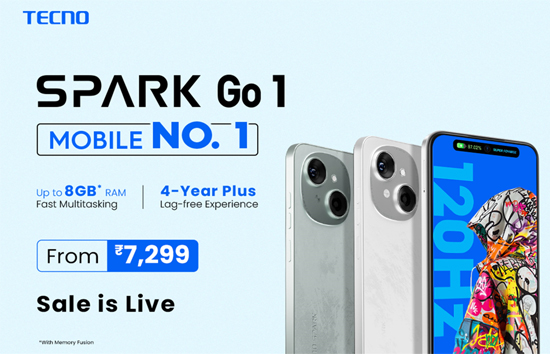 बेहद किफायती दामों पर पेश किया जा रहा मोबाइल नंबर 1 'टेक्नो स्पार्क गो 1'