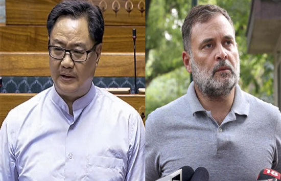 Rijiju Vs Congress: किरेन रिजिजू का कांग्रेस पर हमला, दागे 5 तीखे सवाल- कहा, 