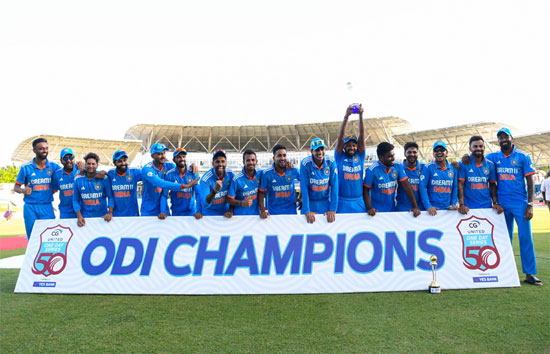 IND vs WI : तीसरे वनडे मैच में भारत ने वेस्टइंडीज को 200 रन से हराया, सीरीज 2-1 से जीती