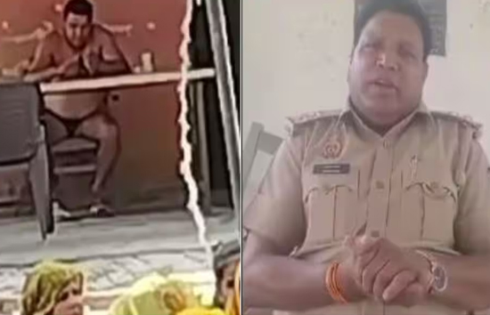 उन्नाव : महिलाओं के सामने अंडरवियर में बैठे दरोगा का वीडियो वायरल, दी सफाई 