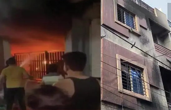 इंदौर में देर रात इमारत में लगी भीषण आग, 7 लोग जिंदा जले, कुछ की हालत गंभीर 