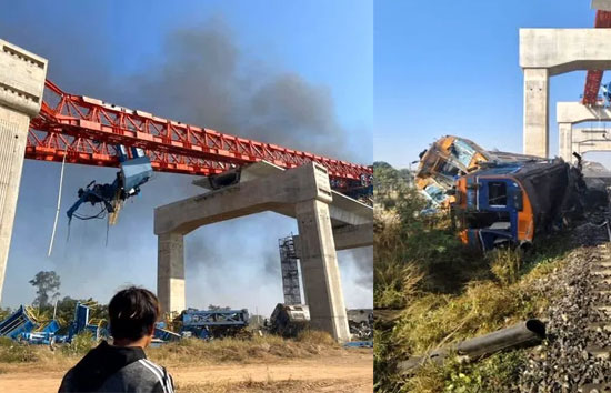 थाईलैंड : चलती ट्रेन पर गिरा क्रेन, 22 यात्रियों की मौत, सैकड़ों यात्री थे सवार