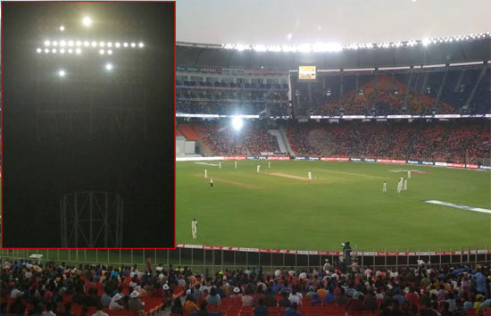 IND vs ENG : डे नाईट टेस्ट मैच के दौरान LED Lights ने दिया धोखा, 1 मिनट तक रोकना पड़ा खेल 