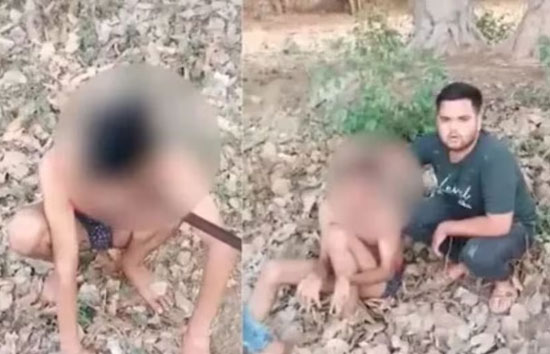 मध्य प्रदेश : बयान बदलने के लिए युवक को अर्धनग्न कर पीटा, गले में पट्टा बांध किया कुत्ते की तरह भौंकने पर मजबूर  