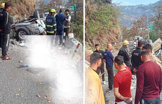 उत्तराखंड : मसूरी में पहाड़ से नीचे गिरी कार, 5 लोगों की मौत