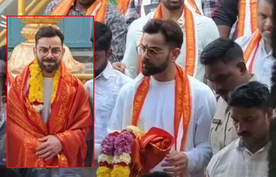 साउथ अफ्रीका के खिलाफ ODI सीरीज जीत के बाद विराट कोहली ने किये सिंहाचलम मंदिर में दर्शन