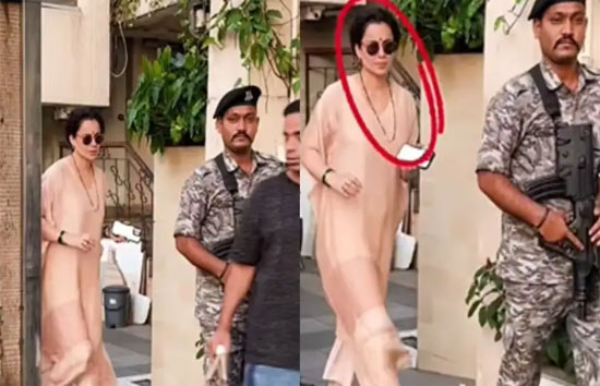 शादीशुदा रूप में नजर आईं कंगना रनौत, गले में मंगलसूत्र-हाथों में पहने दिखीं हरी चूड़ियां 