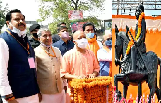बहराइच : मुख्यमंत्री योगी आदित्यनाथ ने किया वीर शिरोमणि महाराणा प्रताप की प्रतिमा का अनावरण