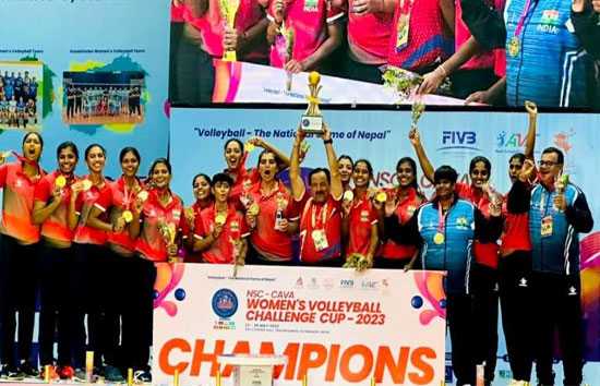 भारतीय महिला टीम ने रचा इतिहास, वॉलीबॉल चैलेंज कप का खिताब जीता