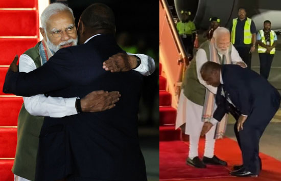 इस देश के प्रधानमंत्री ने भारत के पीएम मोदी के पैर छूकर किया भव्य स्वागत, तोड़ा अपना बरसों पुराना नियम  